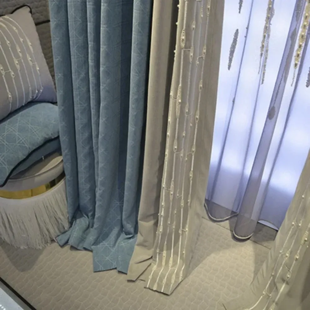 Curtains for Bedroom Living Dining Room Luxurious Soft Decoration Exquisite Modern Study Windows Door Simple Stitching Kitchen