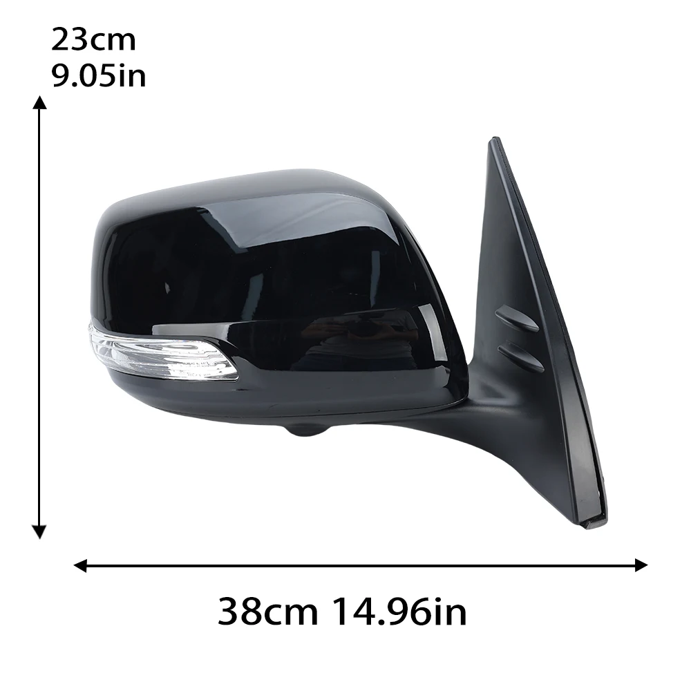 13 Wire Rearview Mirror Assembly For Toyota Taland Cruiser Prado 150 2013-2018 Black With Camera Door Mirror Car Accessories