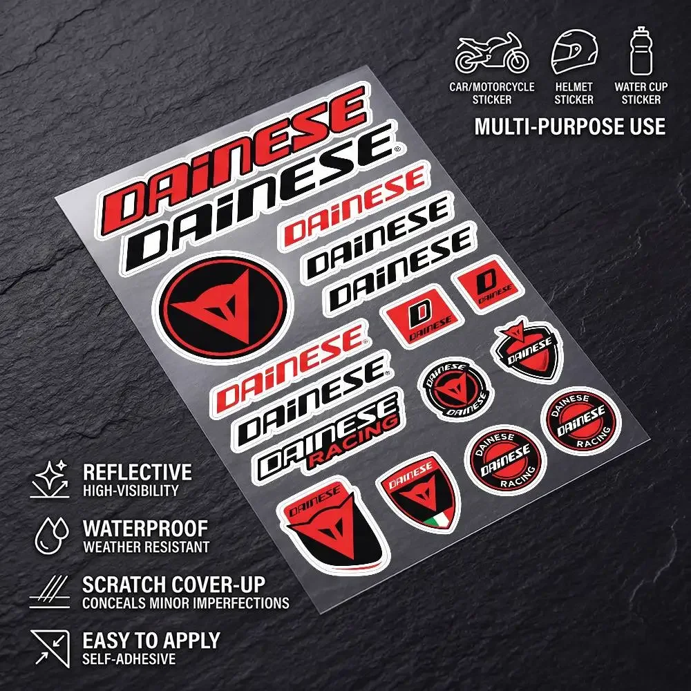Poster D-ai-ne-se Universal Multi-Purpose Reflective Waterproof Stickers Scratch Conceal For Auto Bike Helmet Mug