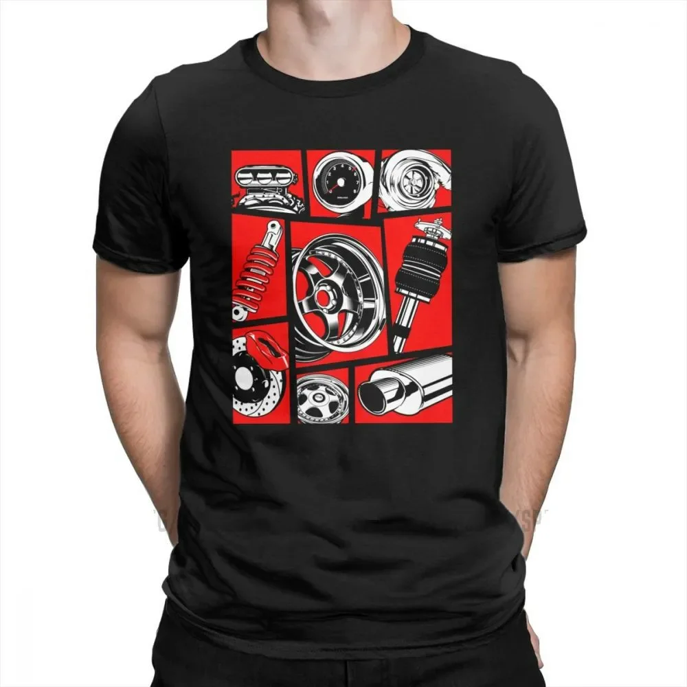 Fashion Jigsaw Puzzle Design Car Culture T-Shirt 100% Cotton O-Neck Summer Short Sleeve Casual Mens T-shirt Size S-3XL