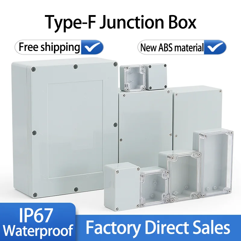 

Waterproof Junction Box F-type ABS New Material Plastic Case Instrument Project Enclosure IP67 Outdoor Electronic Housing