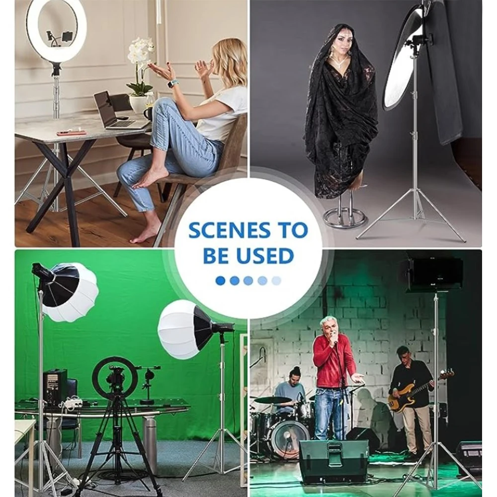 290 سنتيمتر ضغط الهواء ترايبود تحمل 10 كجم للكاميرا الفولاذ المقاوم للصدأ ضوء حامل للضوء الدائري لايف يوتيوب والتصوير الفوتوغرافي لينة