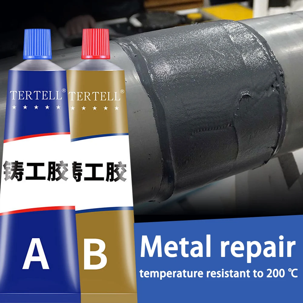 100g Magic Repair Glue AB Strong Cast Iron Repairing Adhesive Heat Resistance Cold Weld Metal Repair Adhesive Agent Caster Glue