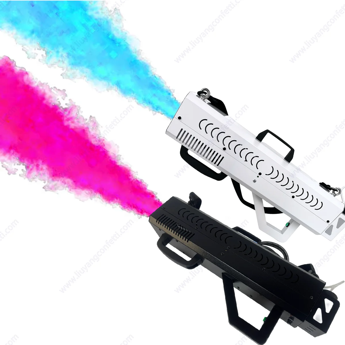 الضباب بندقية آلة رذاذ المحمولة الزفاف مدفع السائل المرحلة الحفل الحدث عرض حفلة يده ضباب مبيد اللون الدخان العمود الإيجار