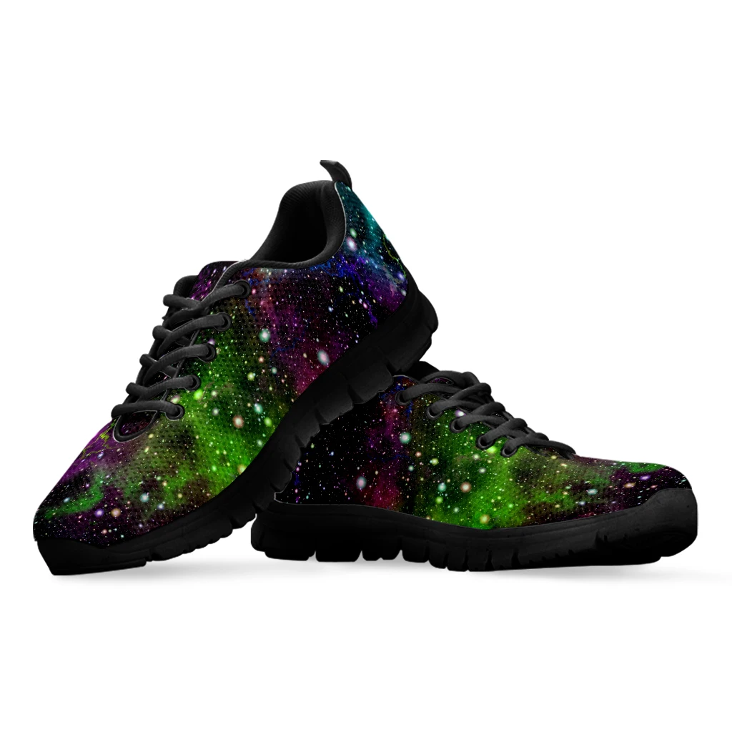 INSTANTARTS Red Galaxy Universe Flat Shoes Women Summer Breathable Comfortable Sneakers Cartoon Students Shoe Zapator De Mujer