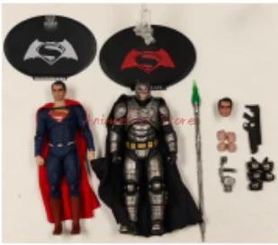Fondjoy Batman VS Superman Dawn Of Justice Figuras de ação Bvs Blindado Batman e Superman 2.0 Conjunto Modelo Limitado Coletar Brinquedo Presente