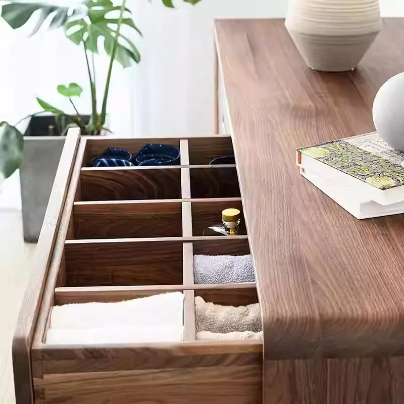 

Customizable Chinese Eight-bucket Cabinet Simple Modern Pure Solid Wood Drawer Living Room Bedroom Side Locker Furniture