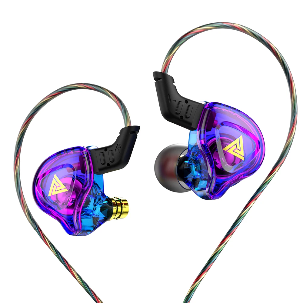 QKZ ZXD HiFi Earphone Super Bass Earbuds Music Monitor Wired Headphones With Microphone Noise Cancelling Headset Games Sports