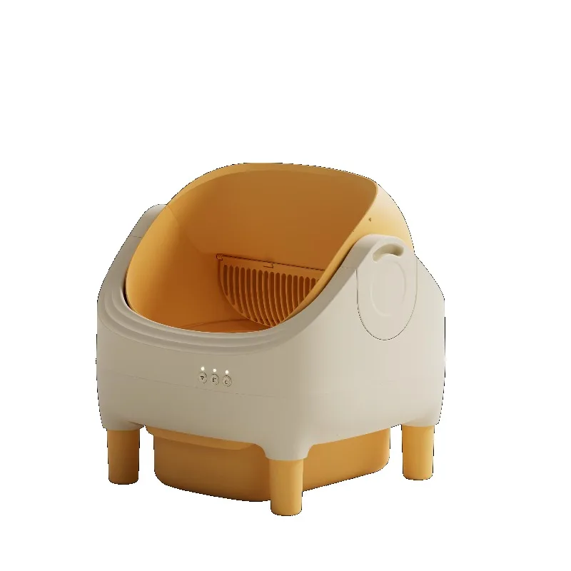 

Fully Automatic Self-Cleaning Cat Litter Box with Wi-Fi Control Open Design 76L Capacity Single Cleaning Cycle