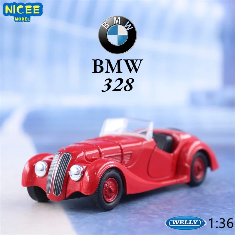 

WELLY 1:36 BMW 328 Convertible Classic Car Simulation Diecast Car Metal Alloy Model Car Children's toys collection gifts B922