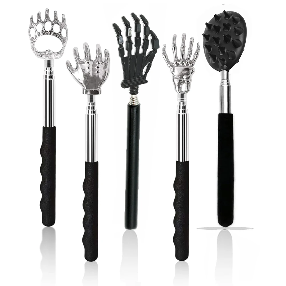 Telescopic Back Scratcher Ergonomic Back Scratchers Extendable Metal Claw Design Stocking Stuffers Hand Massager Backslap