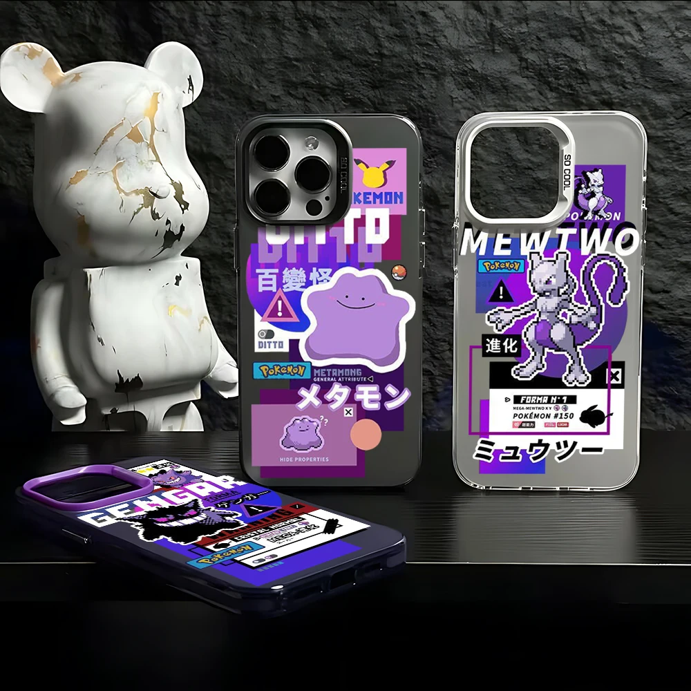 G-Gengars جراب هاتف لـ iPhone ، M-Mewtwotops D-Digitos ، حلوى غير لامعة ، ظهر ضد الكسر ، iPhone 16 ، 15 ، 14 ، 13 ، 12 ، 11 Pro Max ، X ، XR ، XS Max ، 8 ، 7 Plus #2