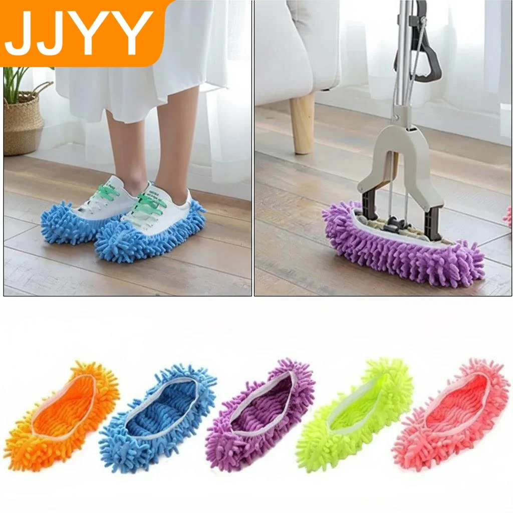 Multifunctional Household Cleaning Shoe Cover Dust Mop Slippers Foot Mop Floor Cleaning Polishing Lazy Shoes Covers 1 Pair