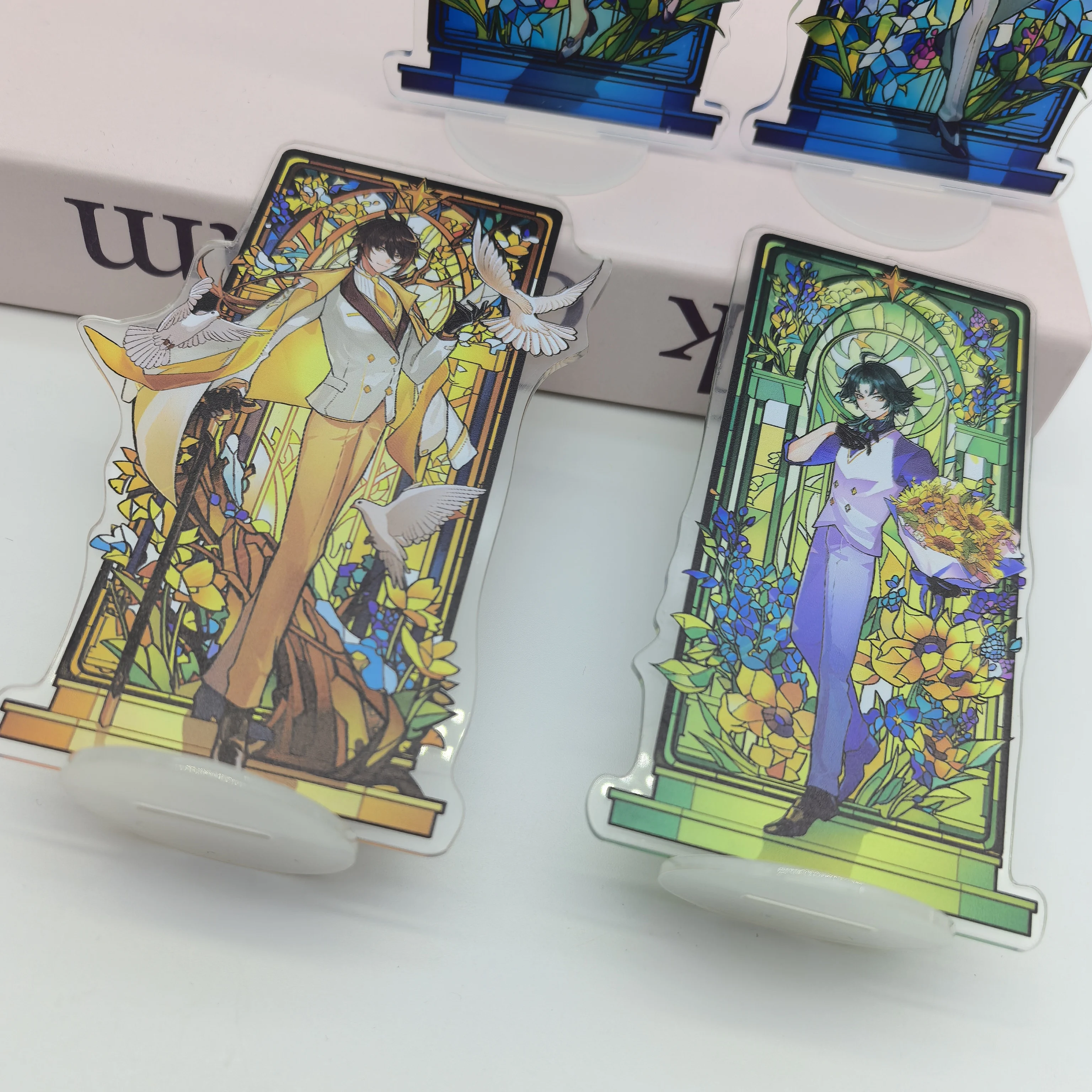 1 قطعة لعبة أنيمي Genshin تأثير شياو Zhongli بطاقة شخصية جميلة تأثيري سطح المكتب الديكور الاكريليك الدائمة لوحة الصبي الهدايا #1