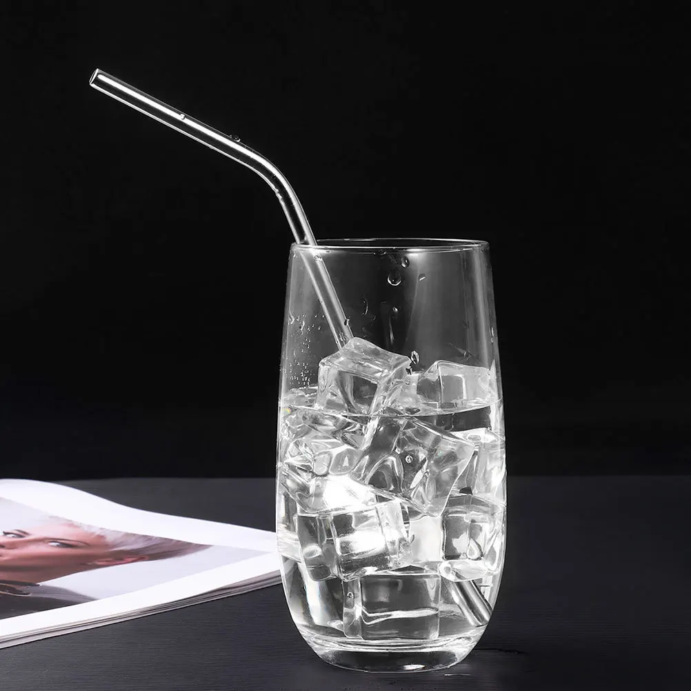 

1 set Stainless Steel Drinking Straws Set Smooth Wall Easy Clean Multipurpose Reusable Metal Straws With Brush For Juice Milk