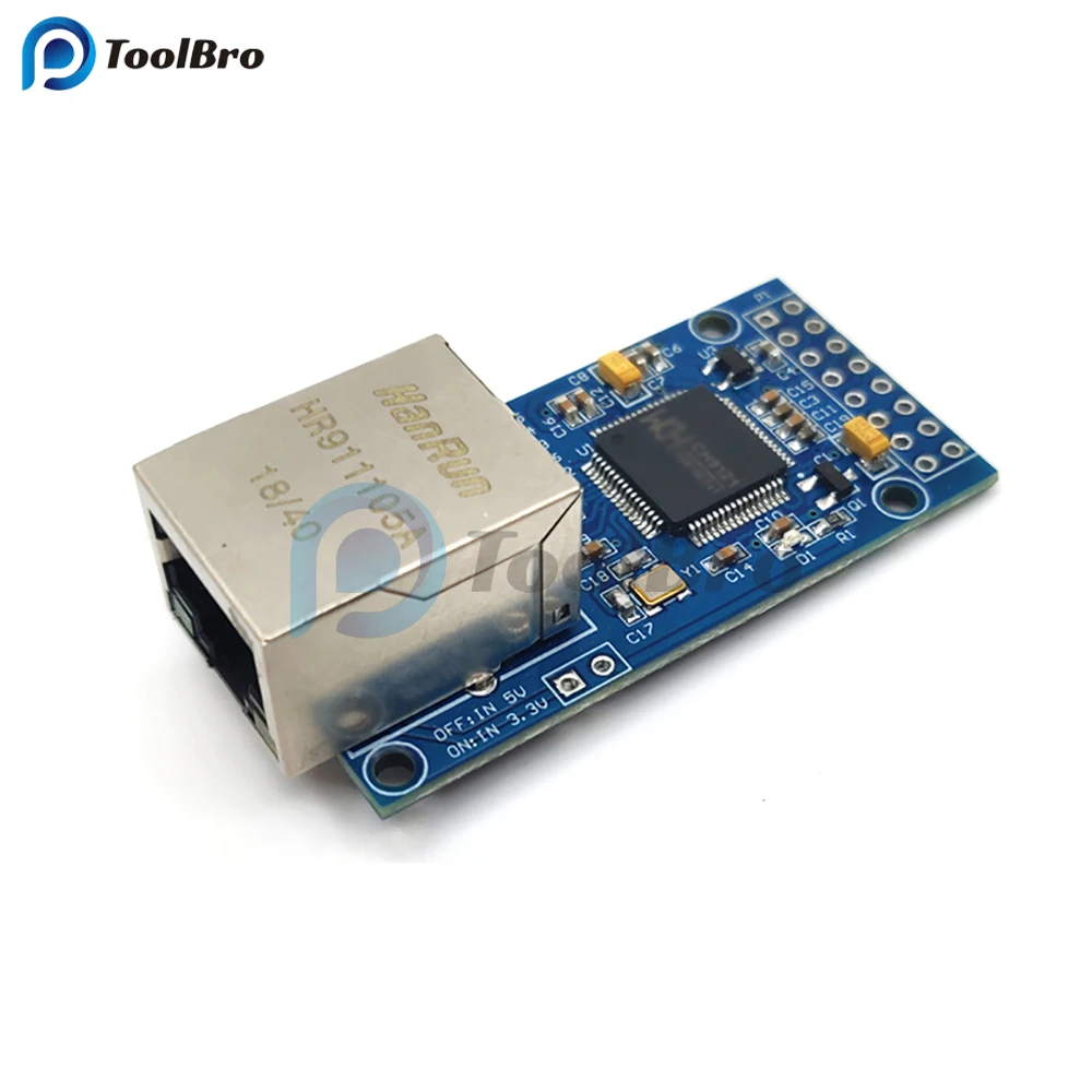 

CH9121 UART Serial Port to Ethernet Network Module TTL Transmission Module Industrial Microcontroller STM32 TCP/IP 51 3.3V 5V