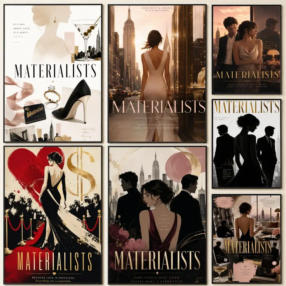 movie M-Materialists Poster HD Self Adhesive Wall Poster Waterproof Removable No Fade for Bedroom Living Room Decor