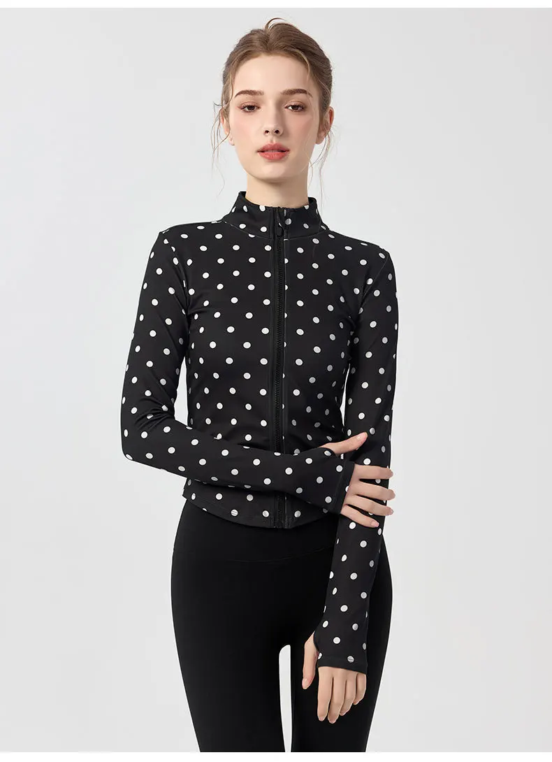 

JHJN Sports Jacket For Women Bare Feel Self-Cultivation Zipper Yoga Suit Long Sleeves Outdoors Running Aerobics Fitness Tops