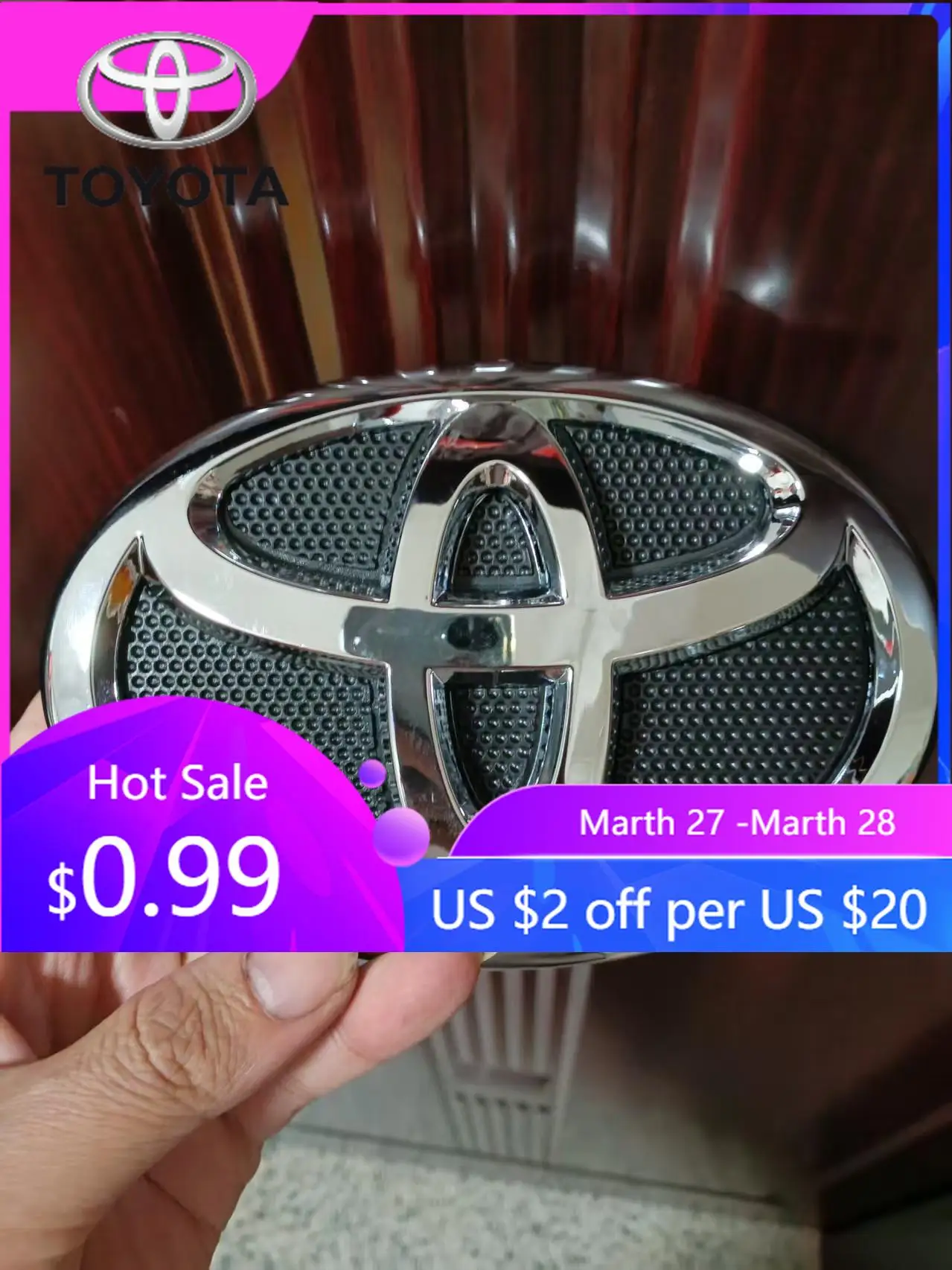 

Горячая новинка 2026: Передняя эмблема 150x105 мм для Toyota Camry / Camry Hybrid 2007-2009 — идеальная замена OEM 75311-06060