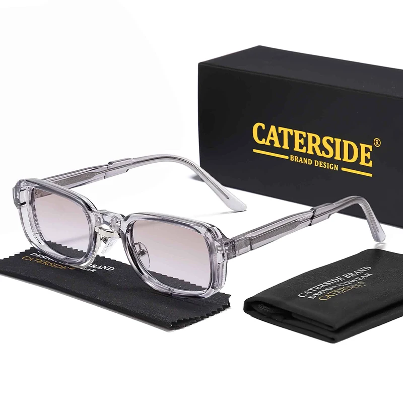 

CATERSIDE Vintage Punk Men Sunglasses Core Insert Leg Square Frame Sun Glasses for Women Travel Holidays Eyewear Ideal Choice