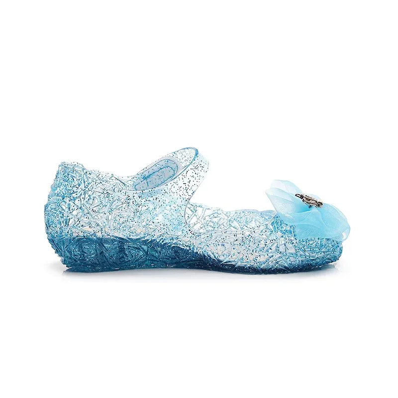 A888A888Children القوس لامعة الأميرة الصنادل للفتيات أطفال عيد الميلاد ملكة الثلج إلسا النوم الجمال أورورا حورية البحر HighB666 @!