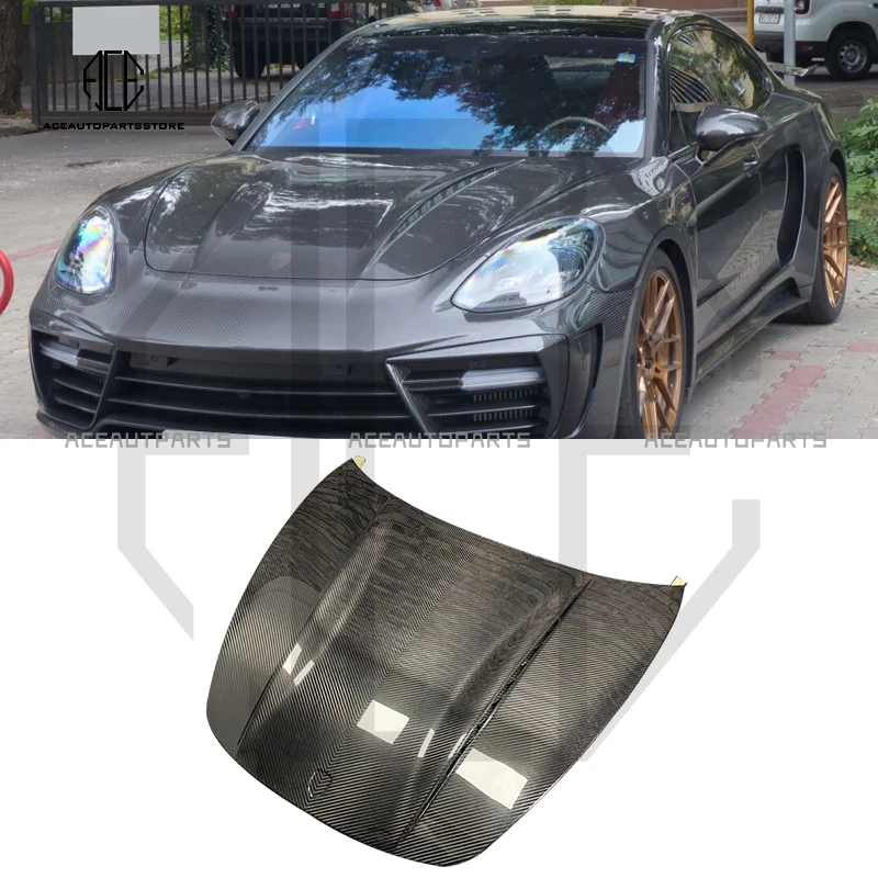 TC Style Carbon Fiber Racing Car Engine Hood Bonnet For Panamera 971 2017+