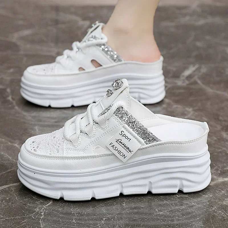 2024 summer New Women Casual Shoes Chunky sandals Platform Wedge Hidden Heel Women Leisure Shoes Summer slippers Woman