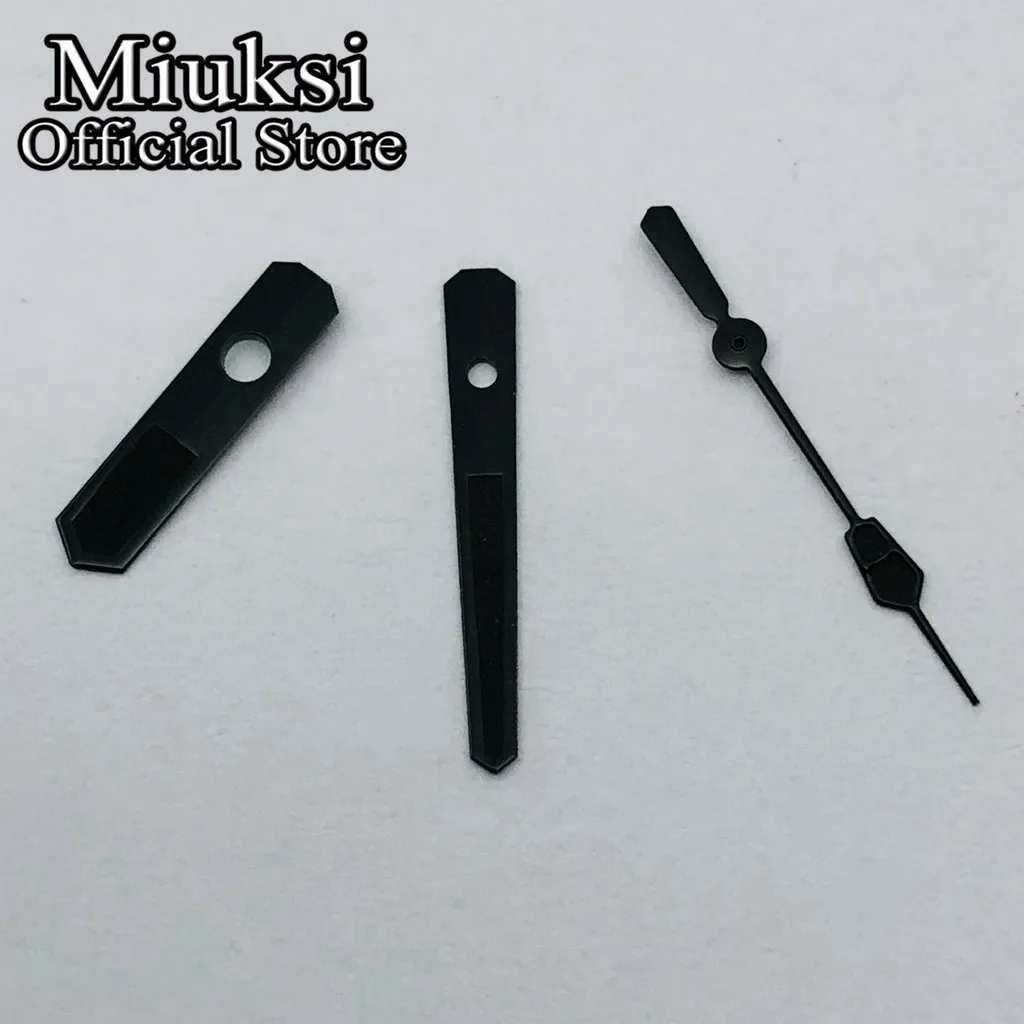 Miuksi black gold watch hands fit NH35 NH36 movement