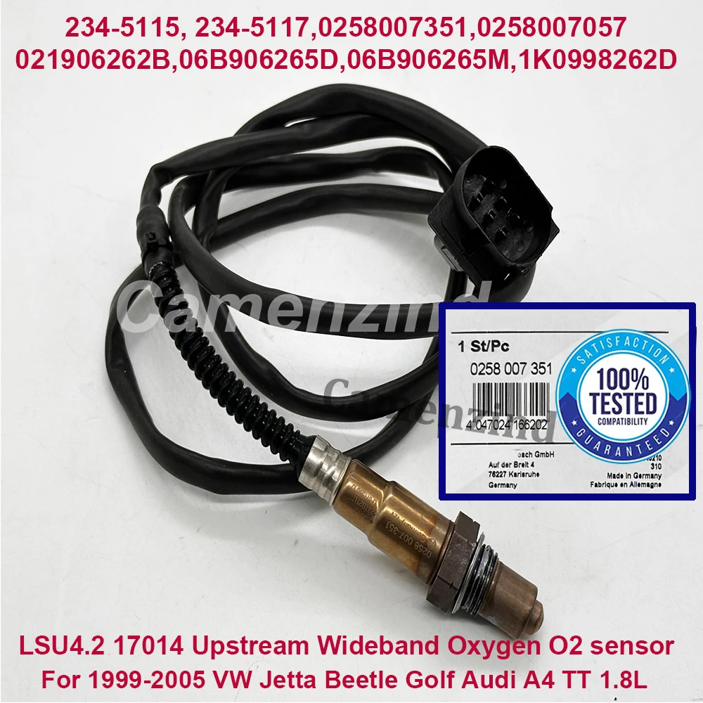 

LSU4.2 17014 Upstream PLX AFR Wideband Oxygen O2 sensor 17351 0258007351 0258007057 1K0998262D 021906262B 06B906265D 06B906265M