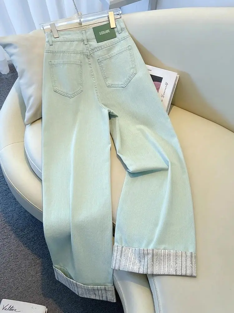 

Широкие брюки женские стрейч женские осенние модальные ультра-длинные двухуровневые Amekaji отпуск хипстерские лоскутные вязаные женские брюки в стиле ретро