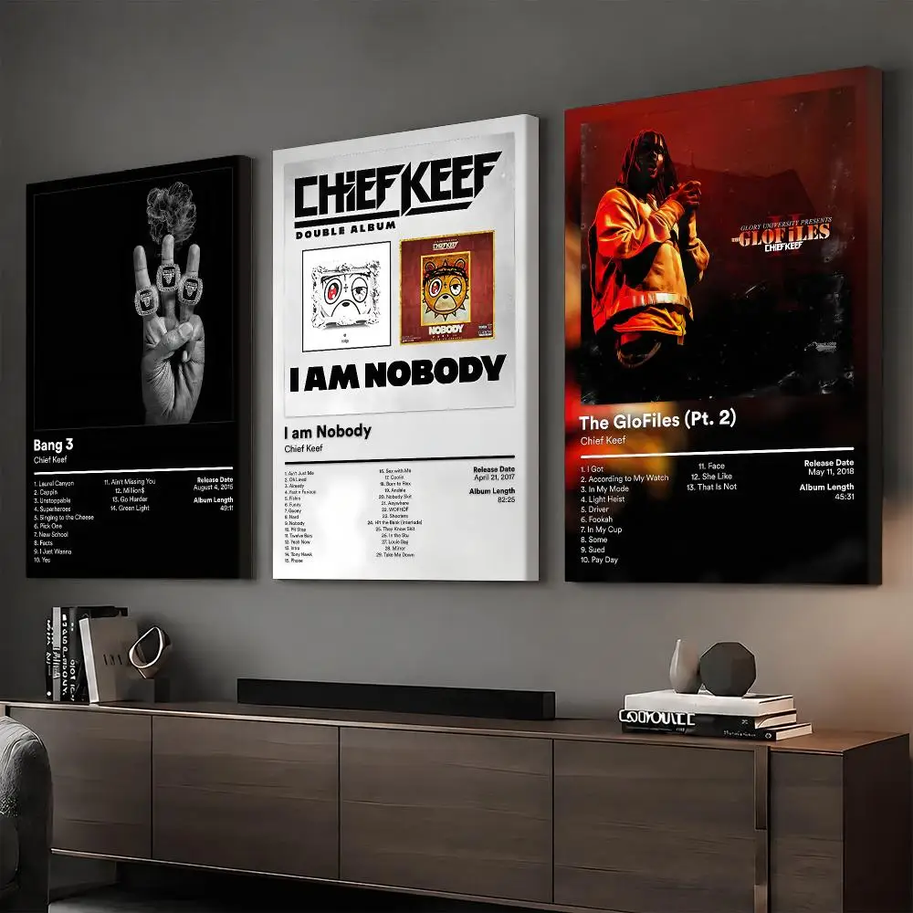 C-Chief K-Keef Bang 3 Music Album Framed Wall Painting Ready To Hang Canvas Wall Art Poster For Bedroom Home Decor Gift
