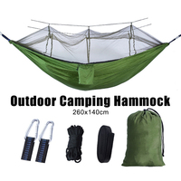 Hanging Bed 1-2 Person Go Swing 260x140cm Portable Outdoor Camping Hammock With Mosquito Net Tourist Sleeping hammock Ultralight
