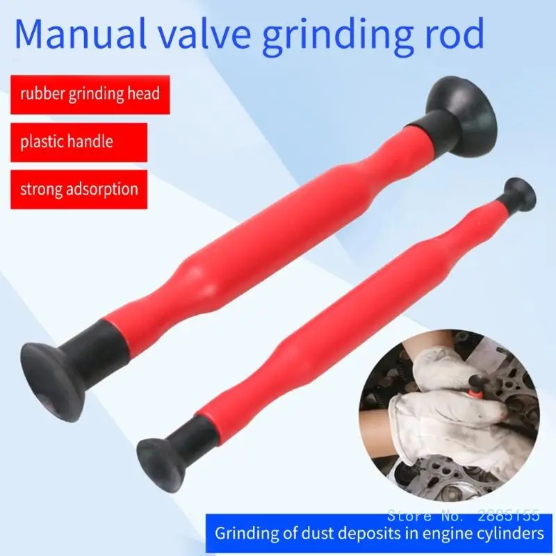 2Pcs Valves Lapping Sticks Hand Lapping Grinding Tool Sucker with Sucker Cups for Vehicle Oil System Repair