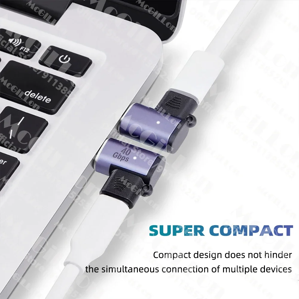 USB4 40Gbps Magnetischer Adapter 100W USB C zu Typ C Schnelllade-Konverter für Thunderbolt3 8K@60Hz USB Typ C Adapter – Detail 12