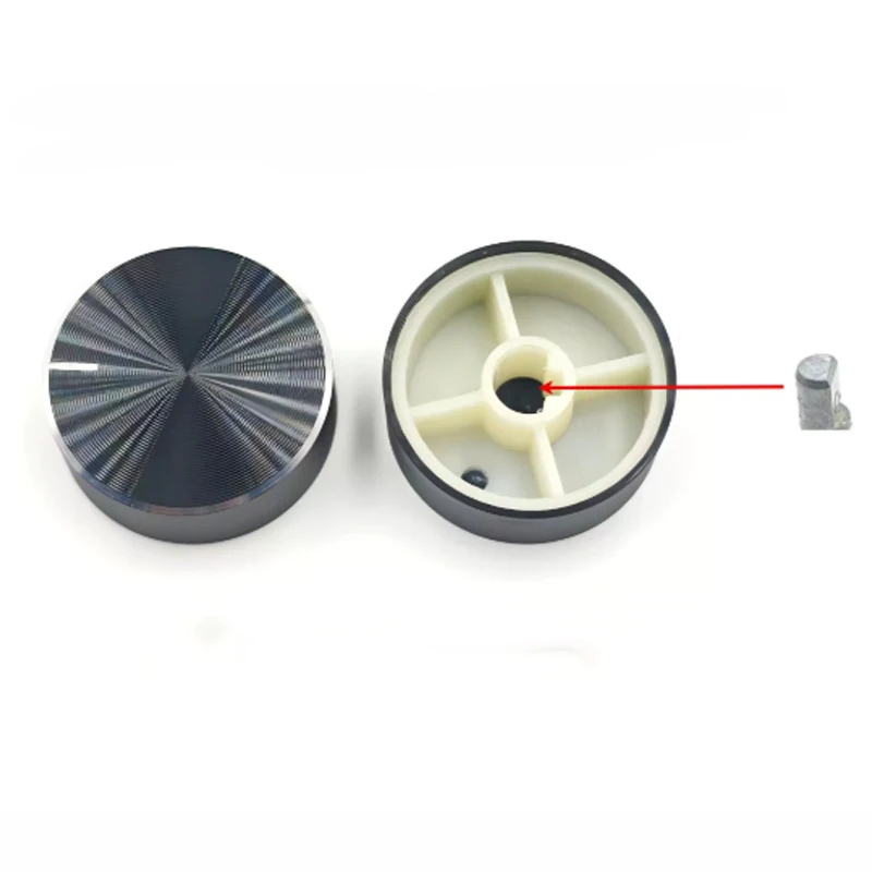 cltgxdd 1 pcs diameter 25mm 25x13mm 6mm Shaft Hole Aluminum Alloy Potentiometer Knob Black (D-axis)
