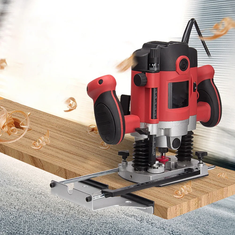 2100W Woodworking Electric Trimmer  Wood Engraving Slotting Trimming Machine Carving Router Slotting With Milling Cutter