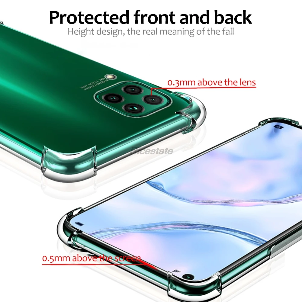 Airbag Drop-proof Case For Huawei P40 Lite Shockproof Cover P40 Lite L21 L01 Protective Funda Nova 6 SE Nova 7i Silicone Case