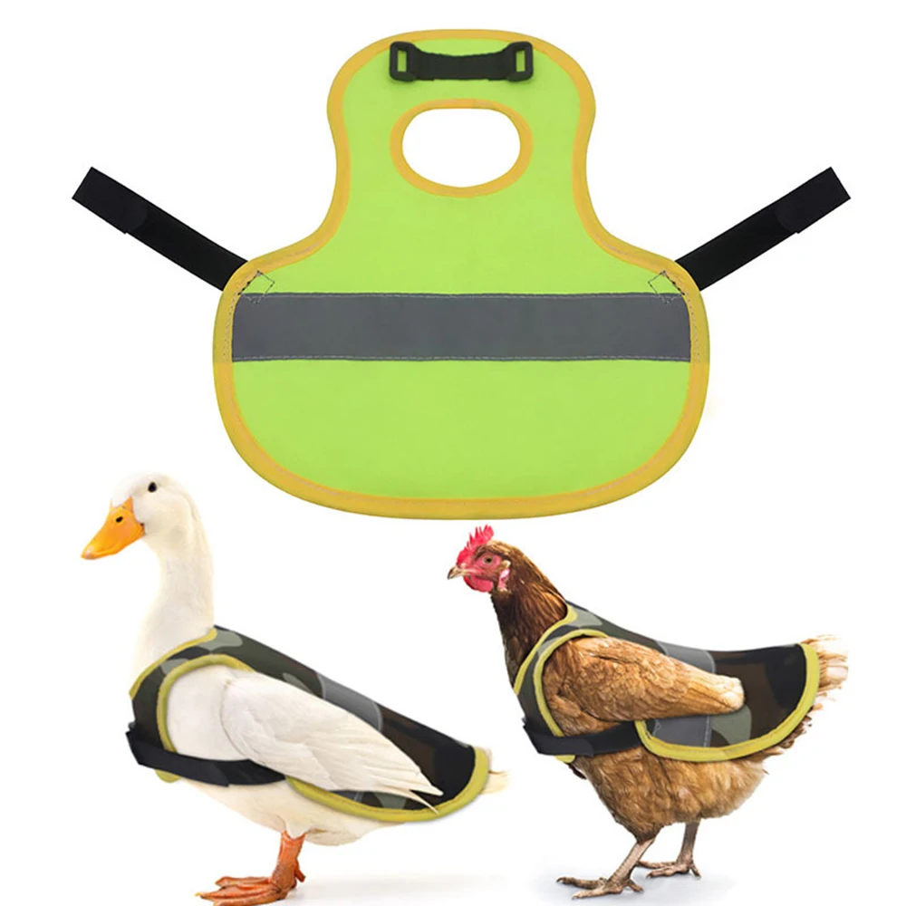 Chickens Clothes Chickens Ducks Hens Goose Accessories Chicken Vest Adjustable Reflective Breathable Night Protective Clothes