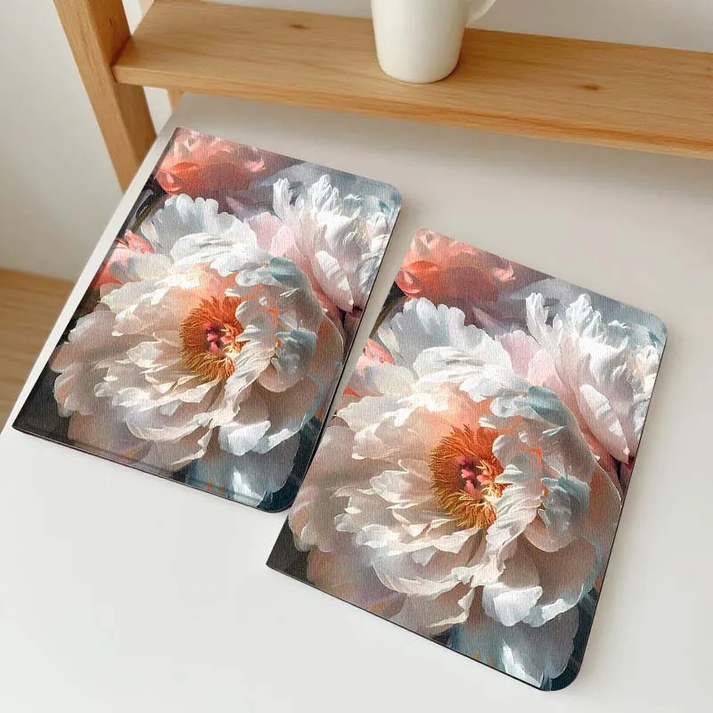 

Pink Peony Double Bloom For Vivo IQOO Pad2 Pad3 Pad5 Air SE Pro 12.1 12.3 13 11.5 11 inch Tablet Case