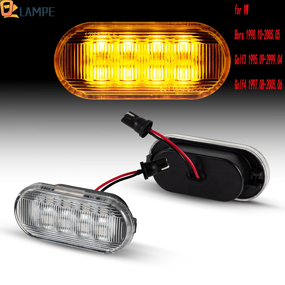 

2PCS Normal Flashing Turn Signal Light Side Fender Marker Indicator Lamp For VW Golf3 Golf4 Polo Passat 3B Polo 6N Sharan 1995