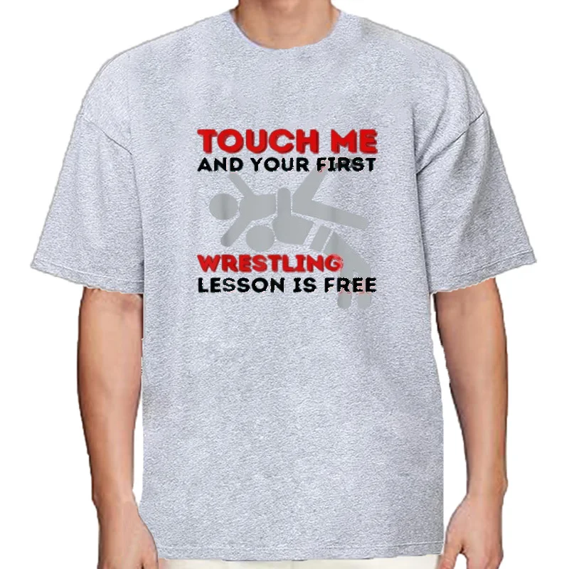 Touch Me and Your Player Wrestling Estimations on Is Free Wrestler T-Shirt, Wrestler Benefits Gift, Sports Men Clothing,