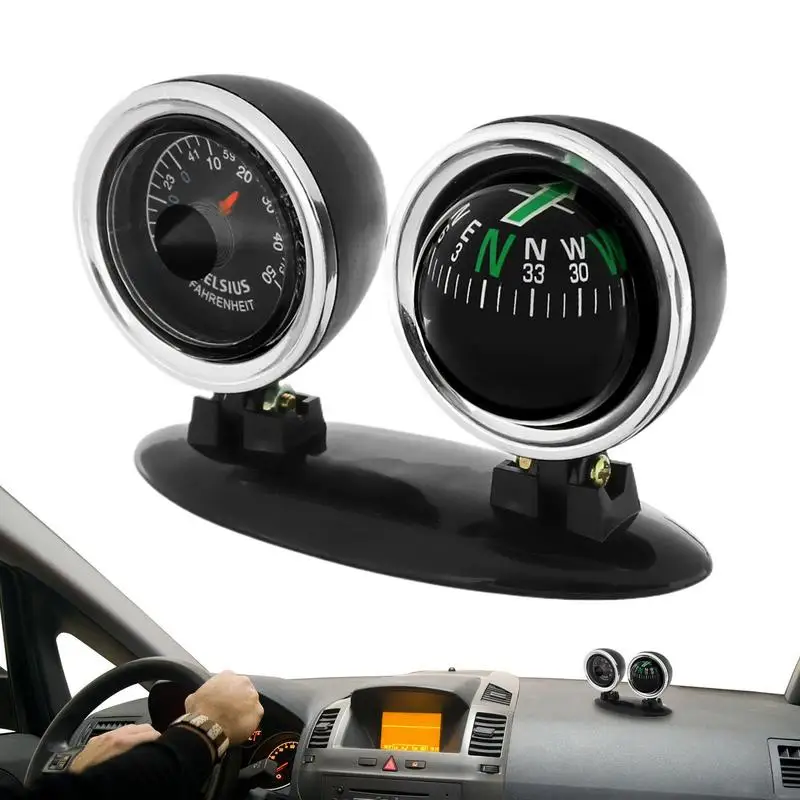 Dashboard Car Compass For Car Boat Cycling Hiking  Direction Guidance for Boat Vehicle Direction Pointing Guide Ball Shaped Comp