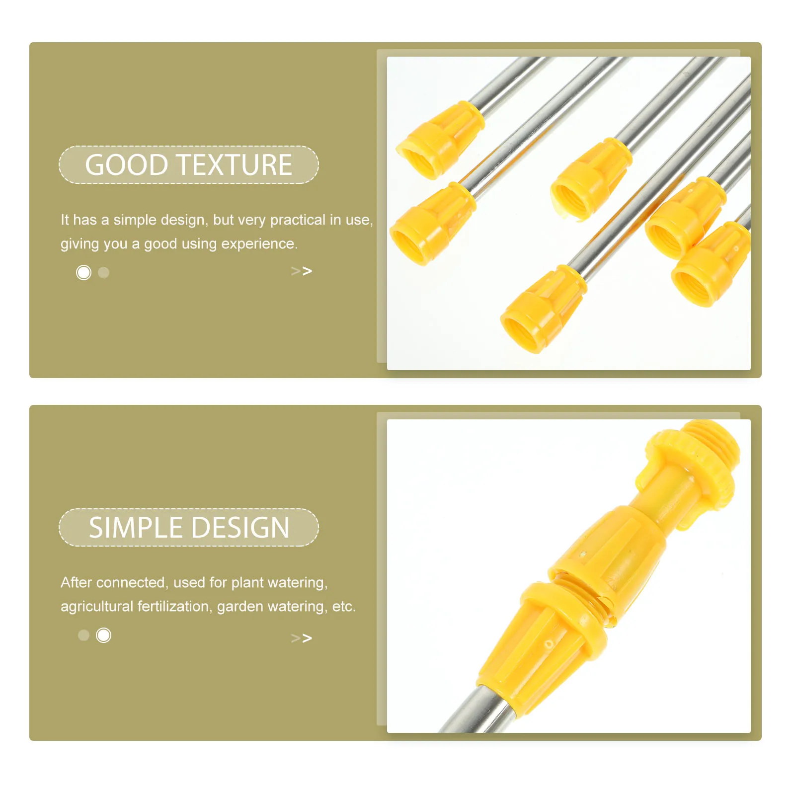 

6pcs Stainless Steel Telescopic Sprayers Extension Rod Hose Nozzle for Gardening Plant Watering Agricultural