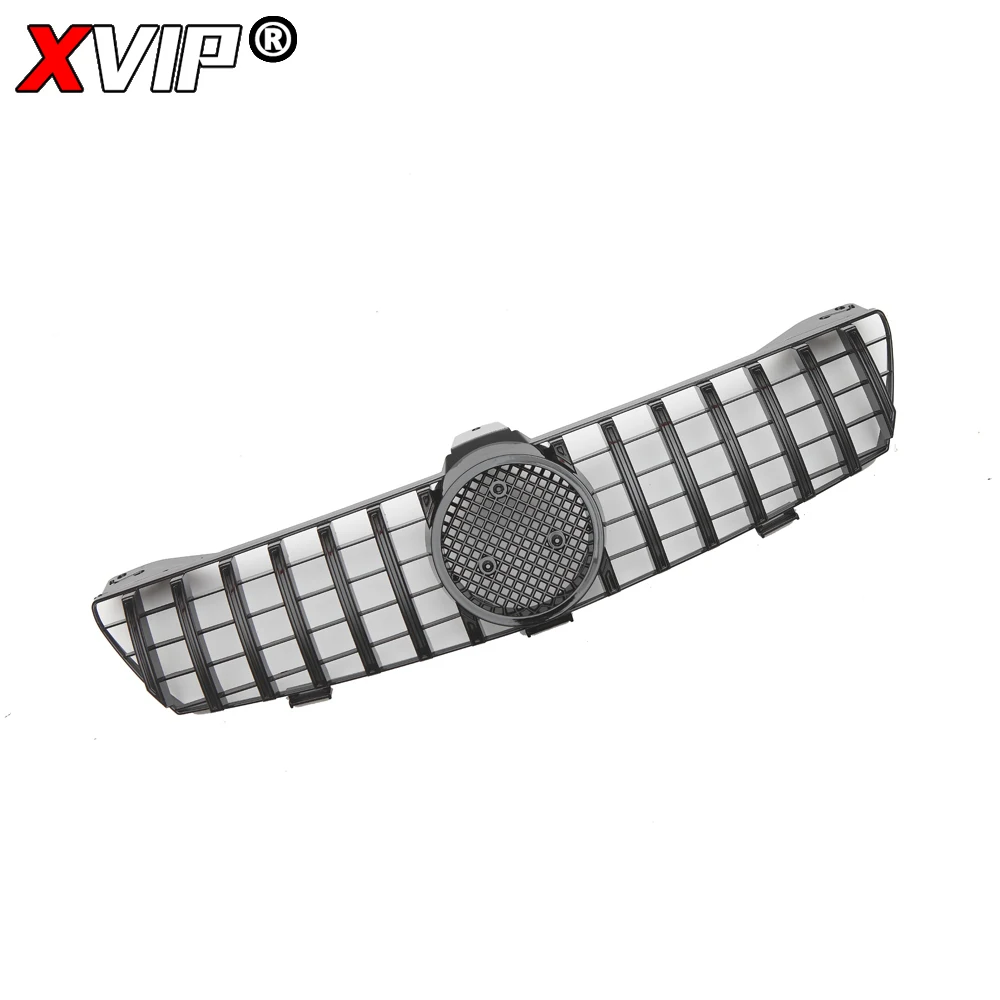 XVIP Front Glossy Black GTR Style Racing Grille For Mercedes Benz CLS W219 CLS350 CLS500 2005-2008 Diamonds Style Bumper Grilles