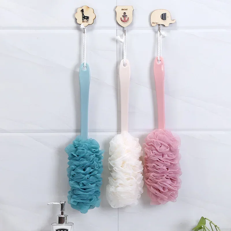 

Long Handle Hanging Soft Mesh Back Body Bath Shower Scrubber Brush Sponge For Bathroom Shower Brush New Arrival