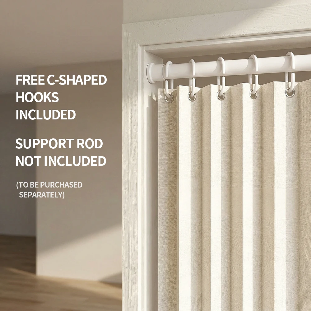 Soft Room Separation Curtain for Fitting Room and Kitchen, Privacy Divider Panel with Clean Decorative Look