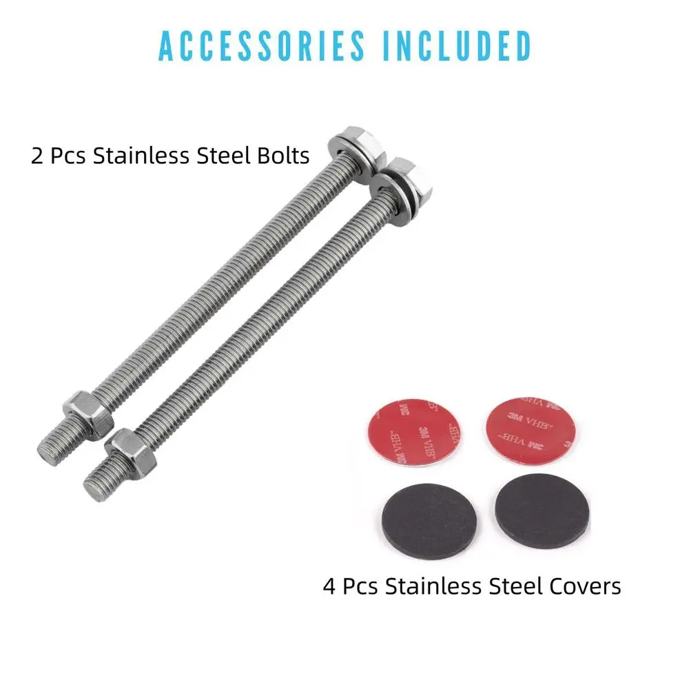 Stainless Steel Square Cable Railing Post Fascia Mount Kit 36"x2"x2" 30°Angle Pre-drilled Side Metal Stair Wood Kit Set Angle