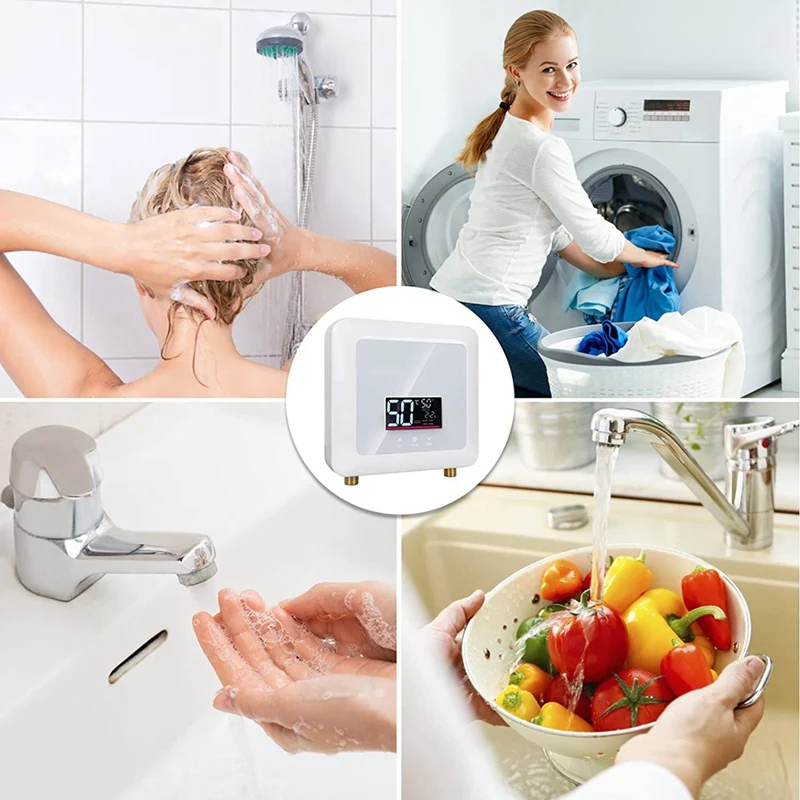 Electric Hot Water Heater 5500W 110V,Constant Temperature Instant Hot Water Heater With Remote Control