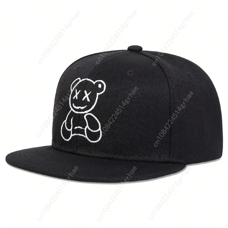 Unisex XX Little Bear Embroidery Hip-hop Hats Spring Autumn Adjustable Casual Snapback Baseball Caps Outdoor Sunscreen Hat