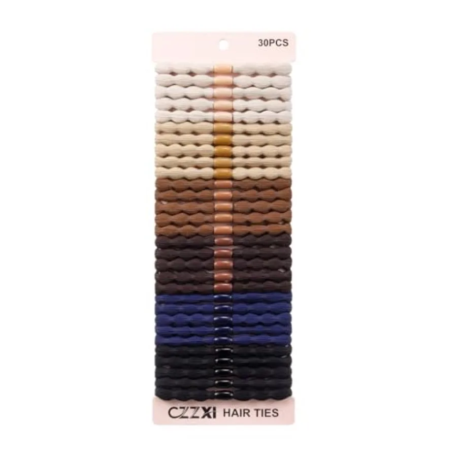 - 30Ct Large Hair Ties Ponytail Holders for Thick Hair 2.2 x 0.32,3X Strong Hair Ties, All-Day Comfort, Hair Accessories for Wo